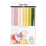 Krepppapier Pastellfarben, 8 Blatt