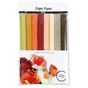 Crepe Paper Pastel Colors, 8 Sheets