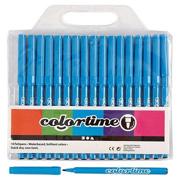 Light Blue Pens, 18pcs.