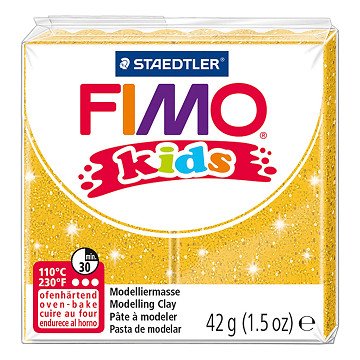 Fimo Kids Modelliermasse Glitter Gold, 42gr