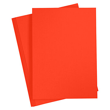 Gekleurd Karton Helder Rood A4, 20 vel