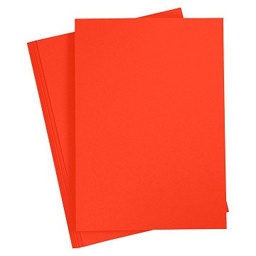 Farbiger Karton, leuchtendes Rot, A4, 20 Blatt