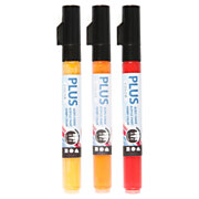 Plus Color Paint Pens - Ocher Yellow, Orange, Dark Red