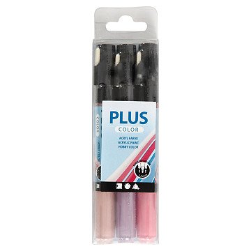 Plus Color Paint Markers - Fuchsia,Dusty Rose,Dark Lilac