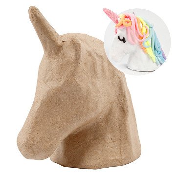 Einhornkopf aus Pappmaché