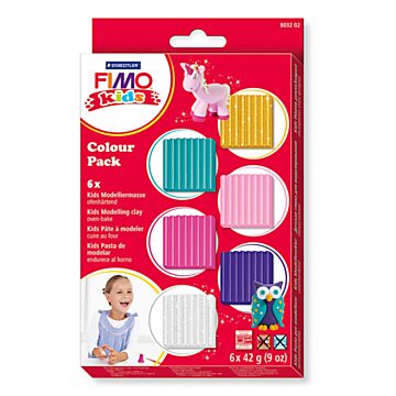 FIMO Kids Modeling Clay Extra Colours, 6 pcs.