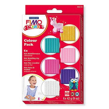 Fimo Kids Modelliermasse Extra Farben, 6 Stk.