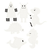 Embroidery figures Animals and Robots, 18 pcs.