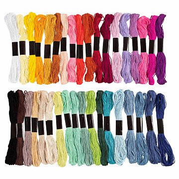 Embroidery thread, 42 colours