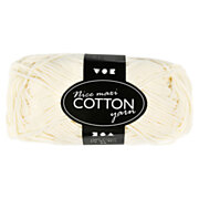 Cotton yarn, Cream, 50gr, 85m