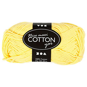Cotton yarn, Yellow, 50gr, 85m