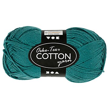 Cotton yarn, Petrol, 50gr, 170m
