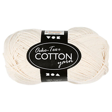 Cotton yarn, Off-White, 50gr, 170m