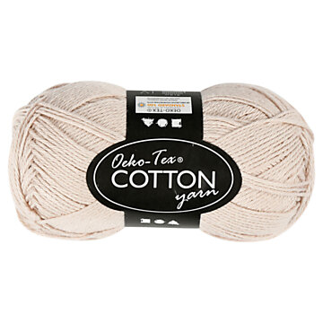 Cotton yarn, Sand color, 50gr, 170m