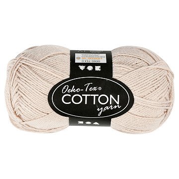 Cotton yarn, Sand color, 50gr, 170m