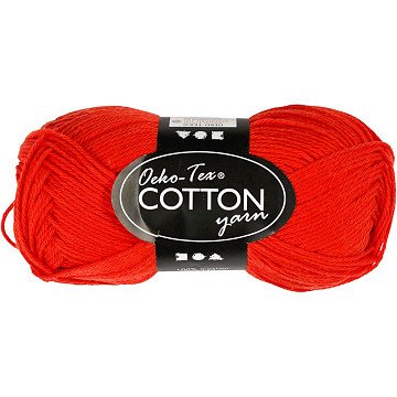 Katoengaren, Rood, 50gr, 170m