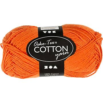 Cotton yarn, Orange, 50gr, 170m