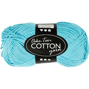 Cotton yarn, Turquoise, 50gr, 170m