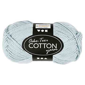 Cotton yarn, Soft Blue, 50gr, 170m