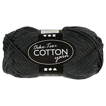 Cotton yarn, Anthracite, 50gr, 170m