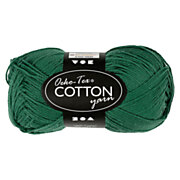 Cotton yarn, Dark green, 50gr, 170m
