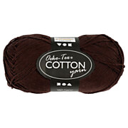 Cotton yarn, Dark brown, 50gr, 170m