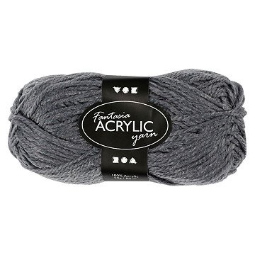 Acrylgarn, Grau, 50gr, 80m