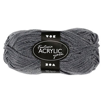 Acrylgarn, Grau, 50 g, 80 m