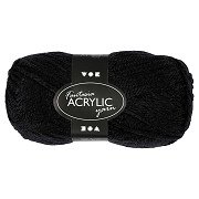 Acrylic yarn, Black, 50gr, 80m