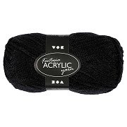 Acrylgarn, Schwarz, 50 g, 80 m