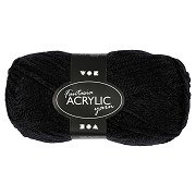 Acrylic yarn, Black, 50gr, 80m
