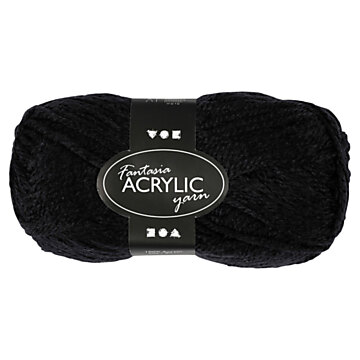 Acrylic yarn, Black, 50gr, 80m