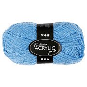 Acrylgarn, Blau, 50 g, 80 m