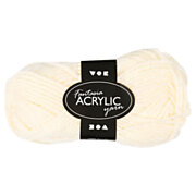 Acrylic yarn, Off-White, 50gr, 80m
