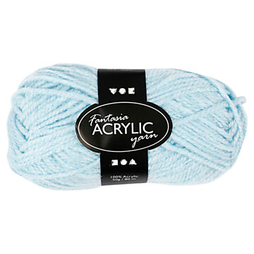 Acrylic yarn, Light blue, 50gr, 80m