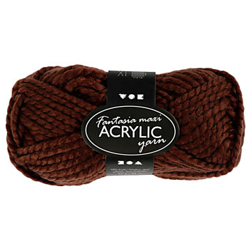Acrylic yarn, Brown, 50gr, 80m