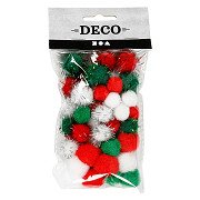 Pompoms Christmas, 48 pcs.