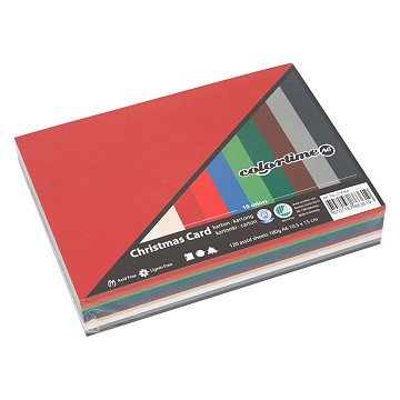 Cardboard Cards Christmas Colors, 120 sheets