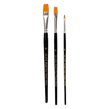 Gold Line Brushes, 3 pcs.