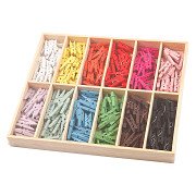 Mini Clothes Pegs Colored, 12x24pcs.