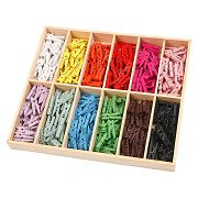 Mini Clothespins Colored, 12x24 pcs.