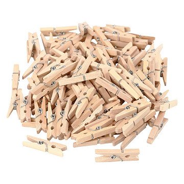 Mini Clothes Pegs, 100 pcs.