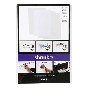 Sheets Shrink Film Various, 20x30, 4 pcs.