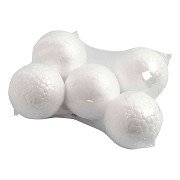 Styrofoam Balls White, 5 pcs.