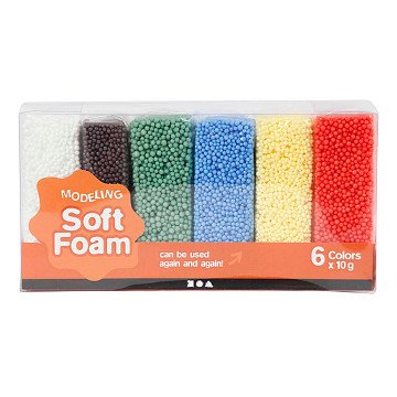 Soft Foam Clay Standardfarben, 6x10gr.