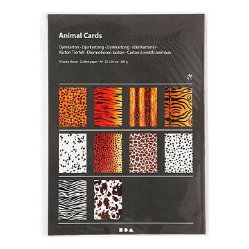 Animal motifs Cardboard A4, 10 Sheets