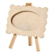 Wooden Photo Frame on Easel, 13.2x11.5cm