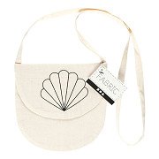 Umhängetasche Baumwolle Austernschale, 15x14cm