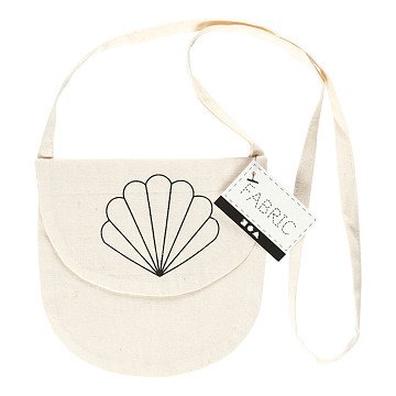 Umhängetasche Baumwolle Austernschale, 15x14cm