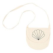 Shoulder bag Cotton Oyster shell, 15x14cm